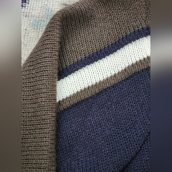 Canyon River Blues Boys Knit Navy/Green Pullover Sweater Winter Fall, sz SM (8) - Picture 6 of 12